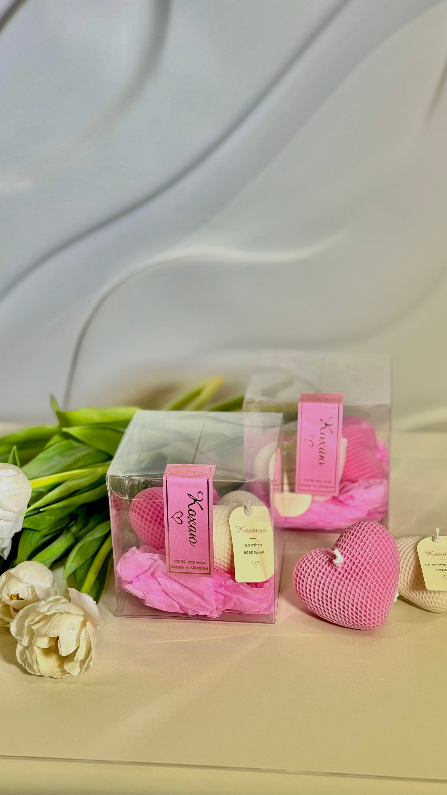 Набір свічок Два серця з передбаченням