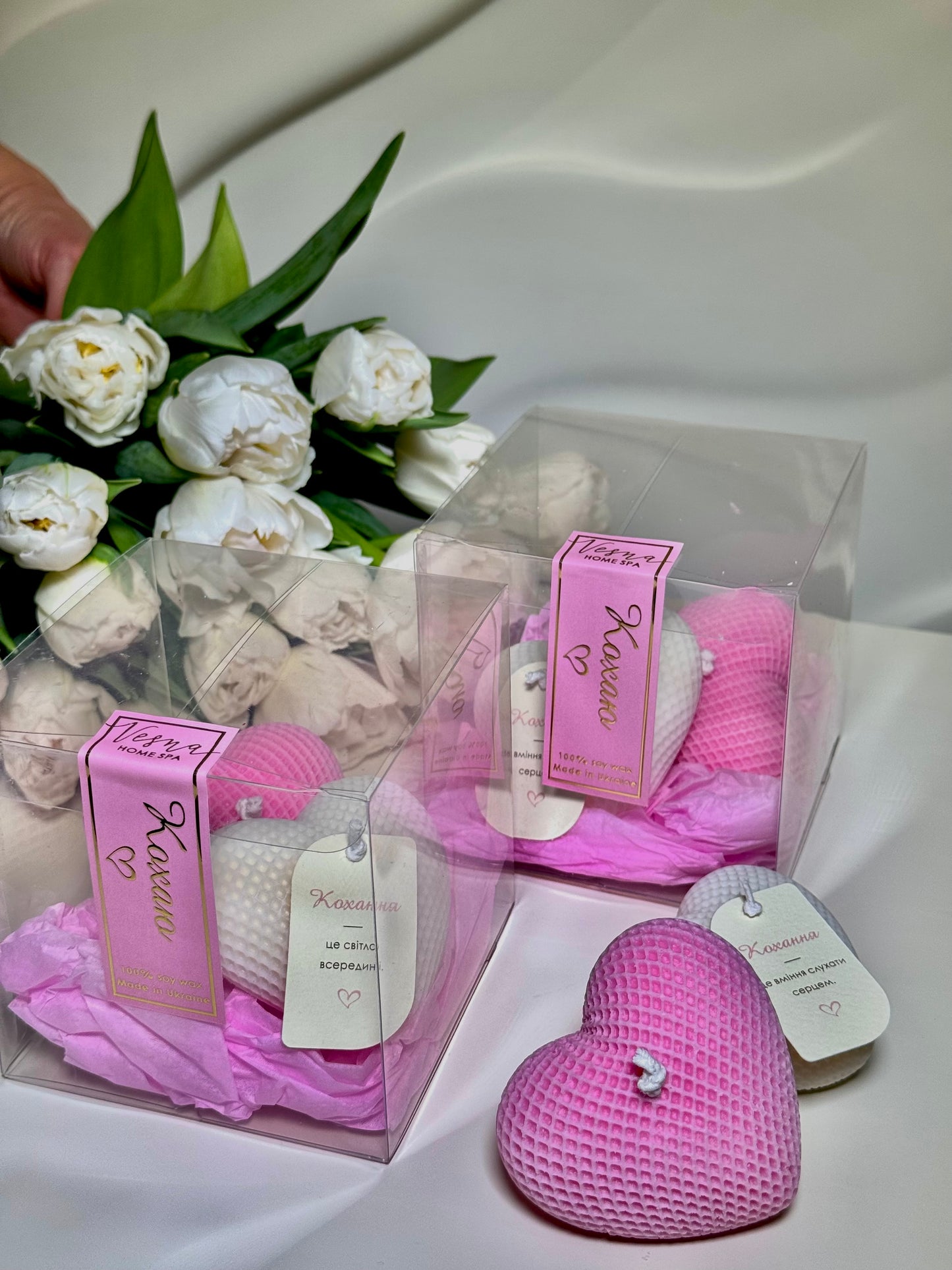 Набір свічок Два серця з передбаченням